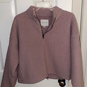 Light Pink Fleece Quarter Zip